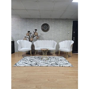 Gold Kaplama  Tel Ayak Papatya Çay Seti Koltuk Takımı , Balkon, Salon, Ofis, Cafe Koltuk Takımı