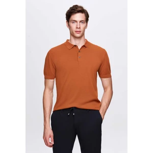 D'S Damat Slim Fit Camel Rayon Triko T-Shirt