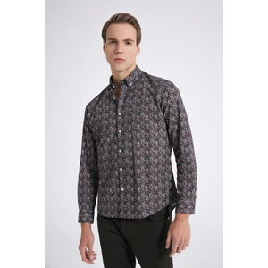 Twn Slim Fit Haki Baskılı Gömlek