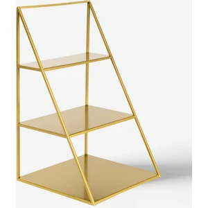 Rarart Concept 3 Katlı Gold Piramit Metal Organizer - Çok Amaçlı Aksesuar Rafı - Stardust
