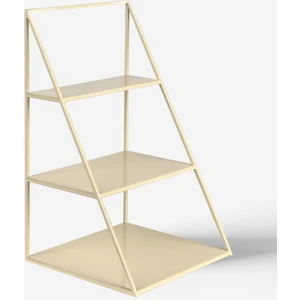 3 Katlı Bej Piramit Metal Organizer - Çok Amaçlı Aksesuar Rafı - Stardust