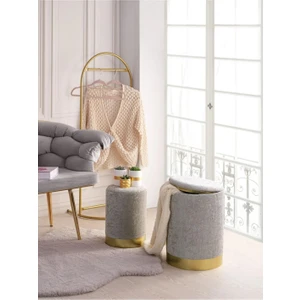 Eponj Home Comfort  Yuvarlak Sandıklı 2'li Puf