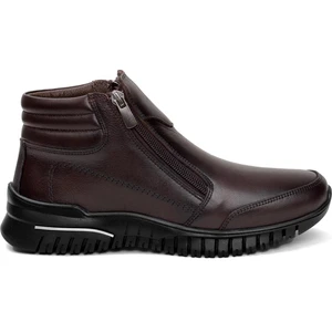 9401 Kadın Hakiki Deri Comfort Düz Bot Kahverengi