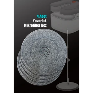 Yuvarlak Mikrofiber Bez 4 Adet