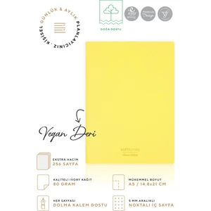 Victoria's Journals Softtons Esnek Kapak Defter A5 80 Gr. Krem 256 Sayfa Noktalı