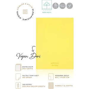 Victoria's Journals Softtons Esnek Kapak Defter B5 80 Gr. Krem 256 Sayfa Kareli