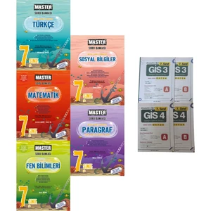 Okyanus Yayınları 2025 Master 7. Sınıf Türkçe Soru Bankası - Matematik Soru Bankası - Paragraf Soru Bankası 5'li Set + Deneme