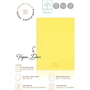Victoria's Journals Softtons Esnek Kapak Defter B5 80 Gr. Krem 256 Sayfa Çizgili