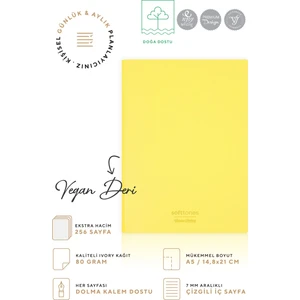 Victoria's Journals Softtons Esnek Kapak Defter A5 80 Gr. Krem 256 Sayfa Çizgili