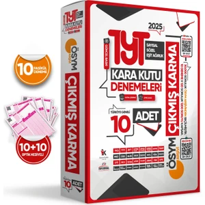Karakutu Yayınları 2025 TYT ÖSYM Çıkmış Karma Kara Kutu Sayısal-Sözel-Eşit Ağırlık Tg 10'lu D. Çözümlü Deneme Paketi