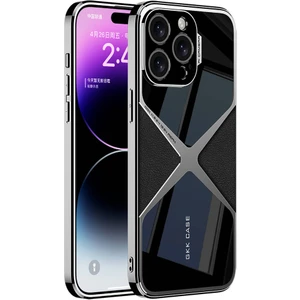 BLS Store Apple iPhone 15 Pro Kılıf Ultra Ince Kamera Korumalı Pc + Deri Arka Yüzey X - Pro Kapak - Siyah