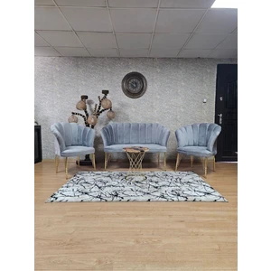 Gold Kaplama  Tel Ayak Papatya Çay Seti Koltuk Takımı , Balkon, Salon, Ofis, Cafe Koltuk Takımı