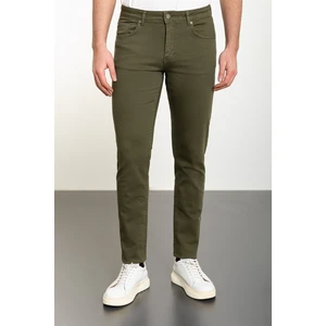 Düz Haki Slim Fit Erkek Kot Pantolon