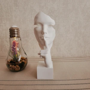 Sessizliği Ifade Eden Iskandinav Tarzı Biblo Heykel Figür Dekor Dekorasyon 3D 3 Boyutlu Altındal Home