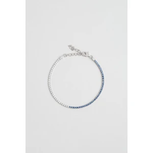 So CHIC Maia 18 Ayar Beyaz Altın Kaplama 19 cm Gümüş Su Yolu Bileklik