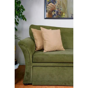 Premium Kadife Dokulu Süet Kırlent Kılıfı Koyu Bej (45X45)