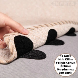 Cırt Cırtlı Halı Kilim Yolluk Kaydırmaz Örtü Sabitleyici Kendinden Yapışkanlı Pad