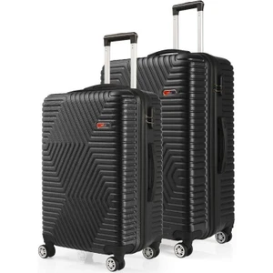 G&d Polo Suitcase Abs Orta ve Büyük Boy Siyah 2'li Valiz Seti 600.01-B