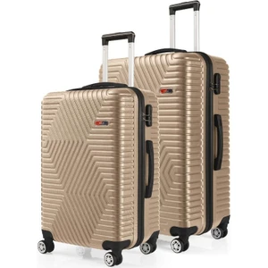 G&d Polo Suitcase Abs Orta ve Büyük Boy Gold 2'li Valiz Seti 600.06-B