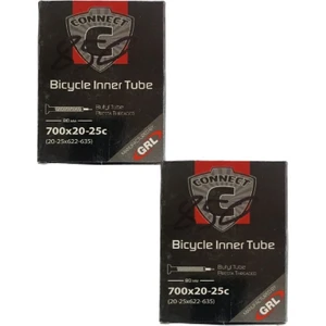 700X20-25C (20-25X622-635) Fv 80 mm Ince Sibop Bisiklet Iç Lastiği x 2 Adet (Kutulu)