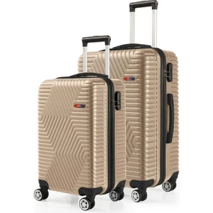 G&d Polo Suitcase Abs Kabin ve Orta Boy Gold 2'li Valiz Seti 600.06-SET-OK