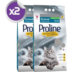 Aktif Karbonlu Topaklanan Kedi Kumu 10 Lt x 2 Adet