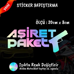 Aşiret Paket 2 Adet Hologram Sticker - Araba Motosiklet Kask Tablet Atv Kamyonet Uyumlu