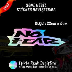 No Fear 2 Adet Hologram Sticker - Araba Motosiklet Kask Tablet Atv Kamyonet Uyumlu