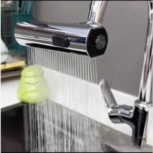 360° Döner Başlı 4 Fonksiyonlu Şelale Perlatör Süzgeç Lavabo Mutfak Batarya Filtre Musluk Başlığı