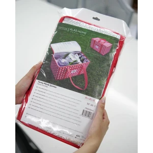 25-29,9 L Termo Lüks Piknik Çantası Kırmızı Ekoseli 35 x 20 x 20 cm Kırmızı
