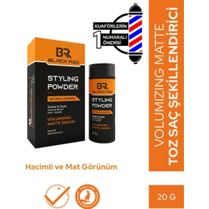 Black & Red Saç Şekillendirici Toz Wax Hacimli Ve Mat Görünüm - Matte Toz Wax - 20g