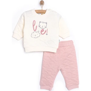 Yenidoğan Clouds Kız Sweatshirt-Patiksiz Alt