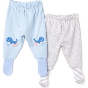 2li Çoraplı Pantolon Melanj Erkek Bebek