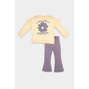 Kız Bebek 2'li Takım Çiçekli Sweatshirt Tayt D5493A5NS