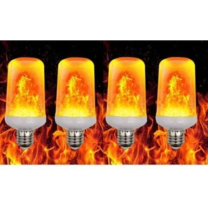 Full Reyon 4'lü Paket 3 Işık Modlu, Alev Efektli 5 Watt, E27 Duy LED Ampul, Alev Efektli Çok Kaliteli LED Ampul