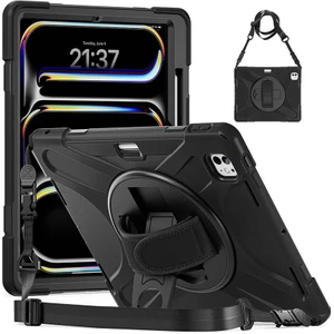 Apple iPad Pro 13inç M4/M5 Kılıf Defender Askılı Zırhlı Tank Case 2024/2025