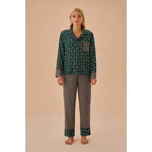 Cat Eye Maskülen Pijama Takımı