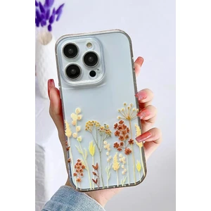 3gen Case Apple iPhone Modelleri Uyumlu Çiçekler Desenli FLOWER10 Şeffaf Silikon Kılıf