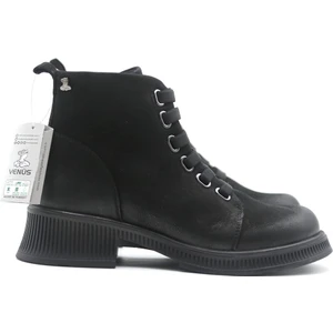 Kadın Hakiki Deri Günlük Nubuk Bot 2452701K - Siyah - 36