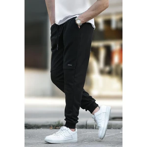 Siyah Erkek Paçası Lastikli Polar Eşofman Altı 6555