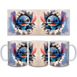 Stitch Baskılı Kupa Bardak