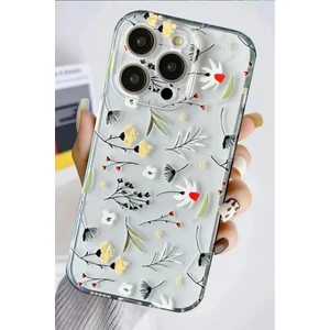 3gen Case Apple iPhone Modelleri Uyumlu Papatyalı Çiçekler Desenli Şeffaf Silikon Kılıf