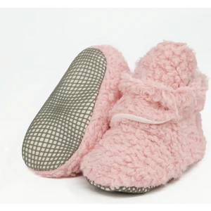 Ella Bonna Teddy Bebek Pandufu, Kaydırmaz Taban, Organik Pamuk Astar, Ev Kreş Ayakkabısı, Pudra