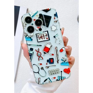 3gen Case Apple Iphone Modelleri Uyumlu Sağlık Tema Desenli Şeffaf Silikon Kılıf