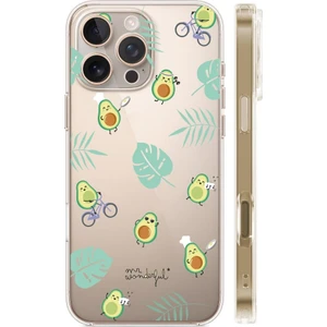 3gen Case Apple iPhone Modelleri Uyumlu Sevimli Avakado Desenli Şeffaf Silikon Kılıf
