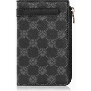 Cengiz Pakel Unisex Monogram Deri Fermuarlı Kartlık – 2512Ms - Siyah