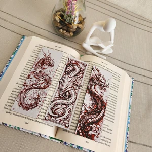 3 Lü Kızgın Ejderhalar Kabartmalı Kitap Ayracı Seti 3D 3 Boyutlu Altındal Home