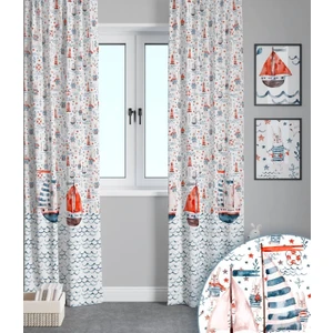 Gemili Gemici 2kat Pileli Denizci Tasarım Çocuk Odası Güneşlik Fon Perde