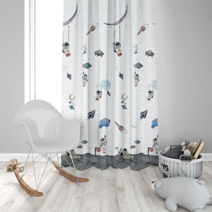 Uzay Gemisi 2kat Pileli Gök Yüzü Astranot Konsept Tasarım Çocuk Odası Güneşik Fon Perde