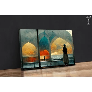 Cross Border Ramazan Gün Batımı Kanvas Tablo, Abstract Duvar Dekoru, Ev-Ofis Hediye Için Canvas Wall Art